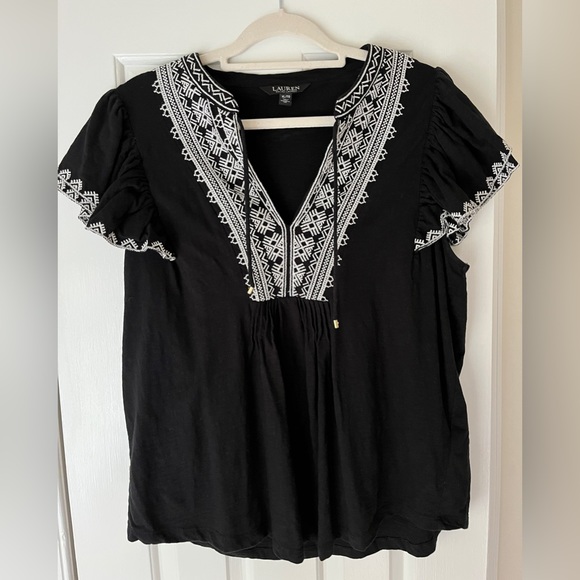 Lauren by Ralph Lauren black and white top - Picture 5 of 5